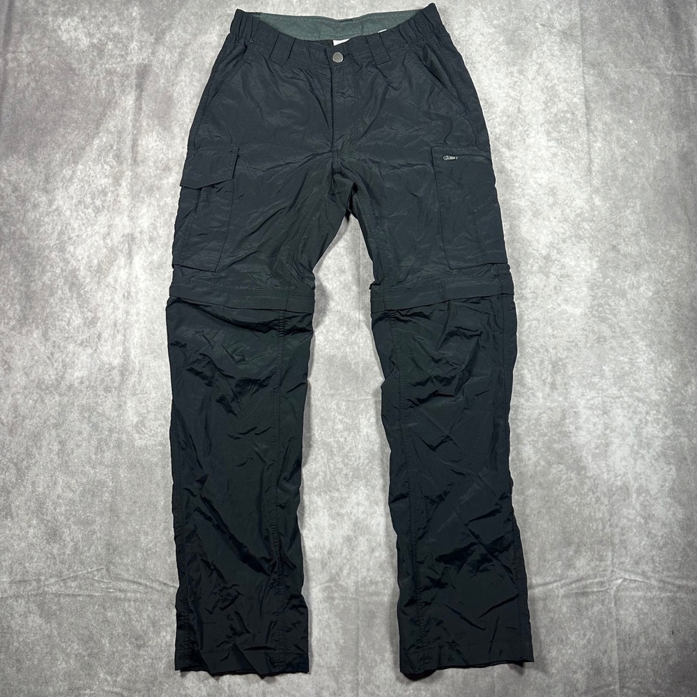Columbia Silver Ridge Mens 28x32 Black Convertible Cargo Hiking Pants Outdoor